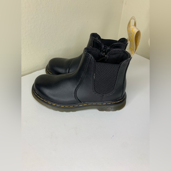 Dr. Martens Black Chelsea Boots with Gold Accents - Picture 6 of 7